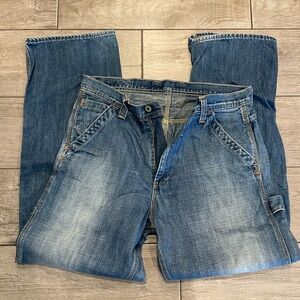Ralph Lauren Men's Vintage Carpenter style Blue Denim Jeans size 31